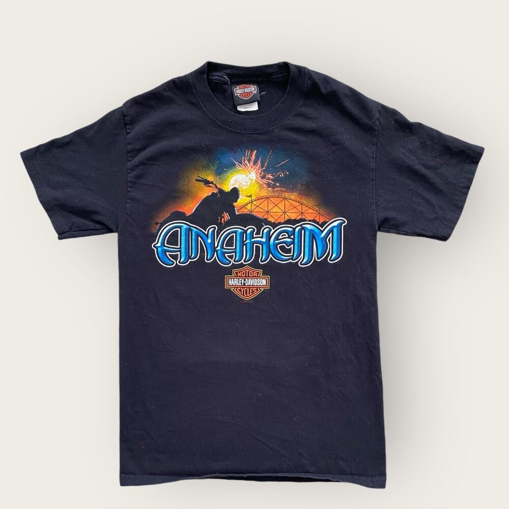 Harley Davidson 2011 T-Shirt Anaheim CA Summer Dealers Meeting Size Small Grunge